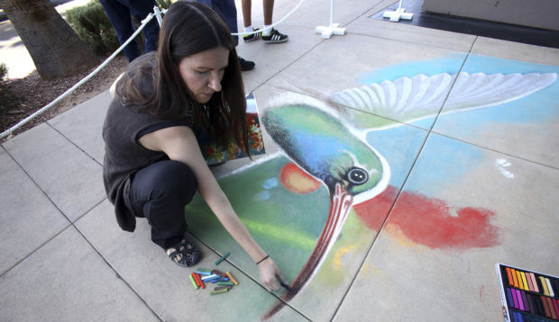 Chalk art festival at Park Place mall has concrete canvas